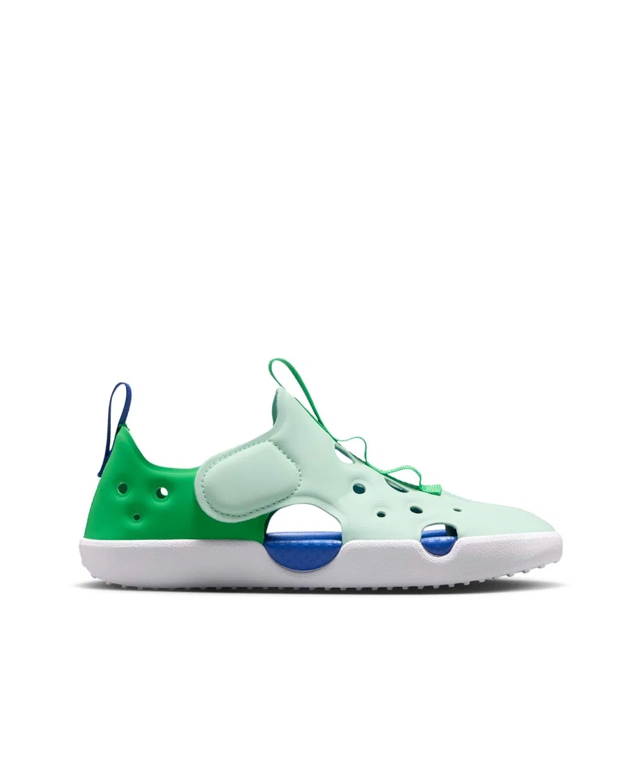 Детские сандалии с закрытым носком и пяткой, с ремешками, модель Sunray Protect 4 NIKE, Arctic Green/Green Spark/White/Racer Blue — фото 3