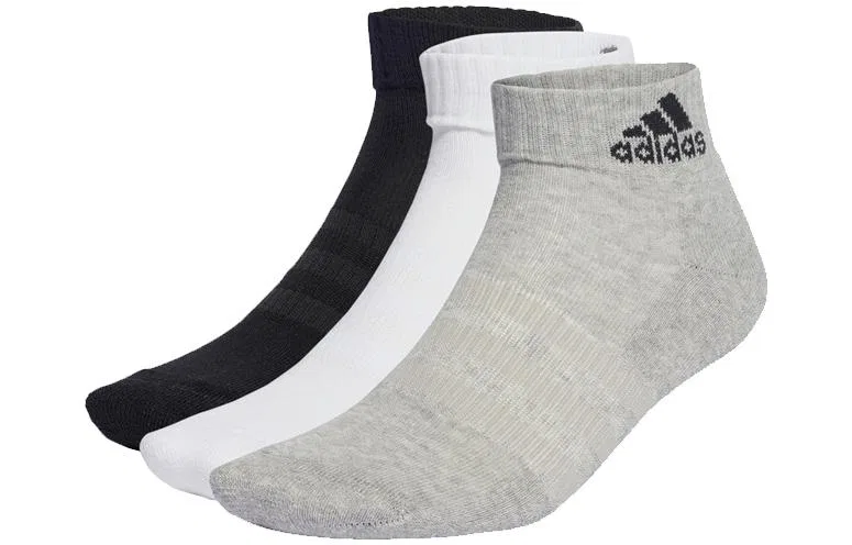 Детские носки-невидимки, комплект из 3 пар, Adidas, Gray/White/Black
