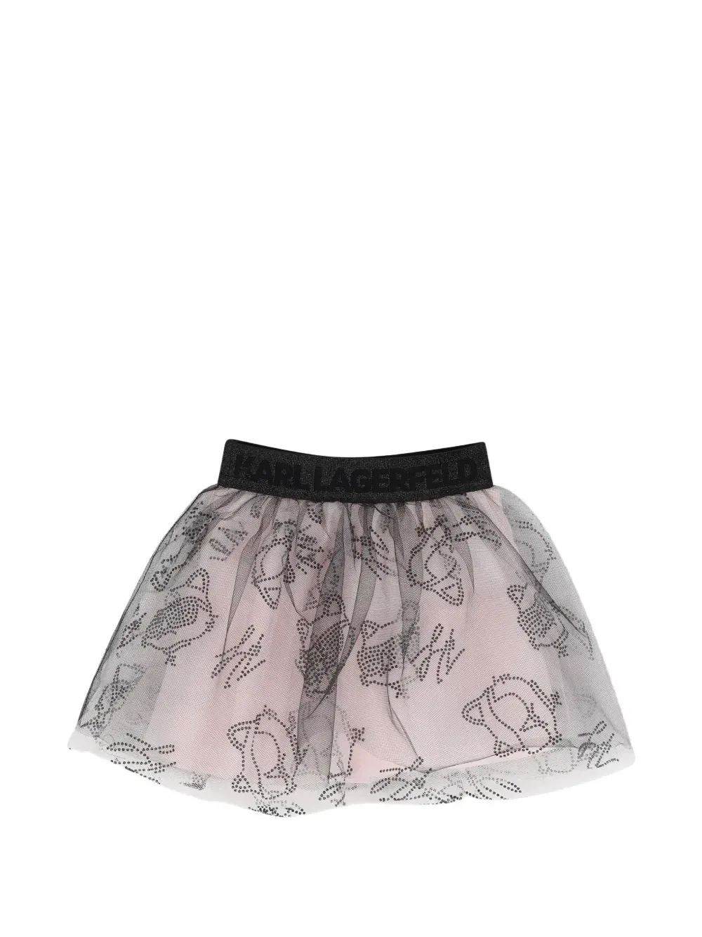 Комплект из топа и юбки Karl Lagerfeld Kids, розовый — фото 4
