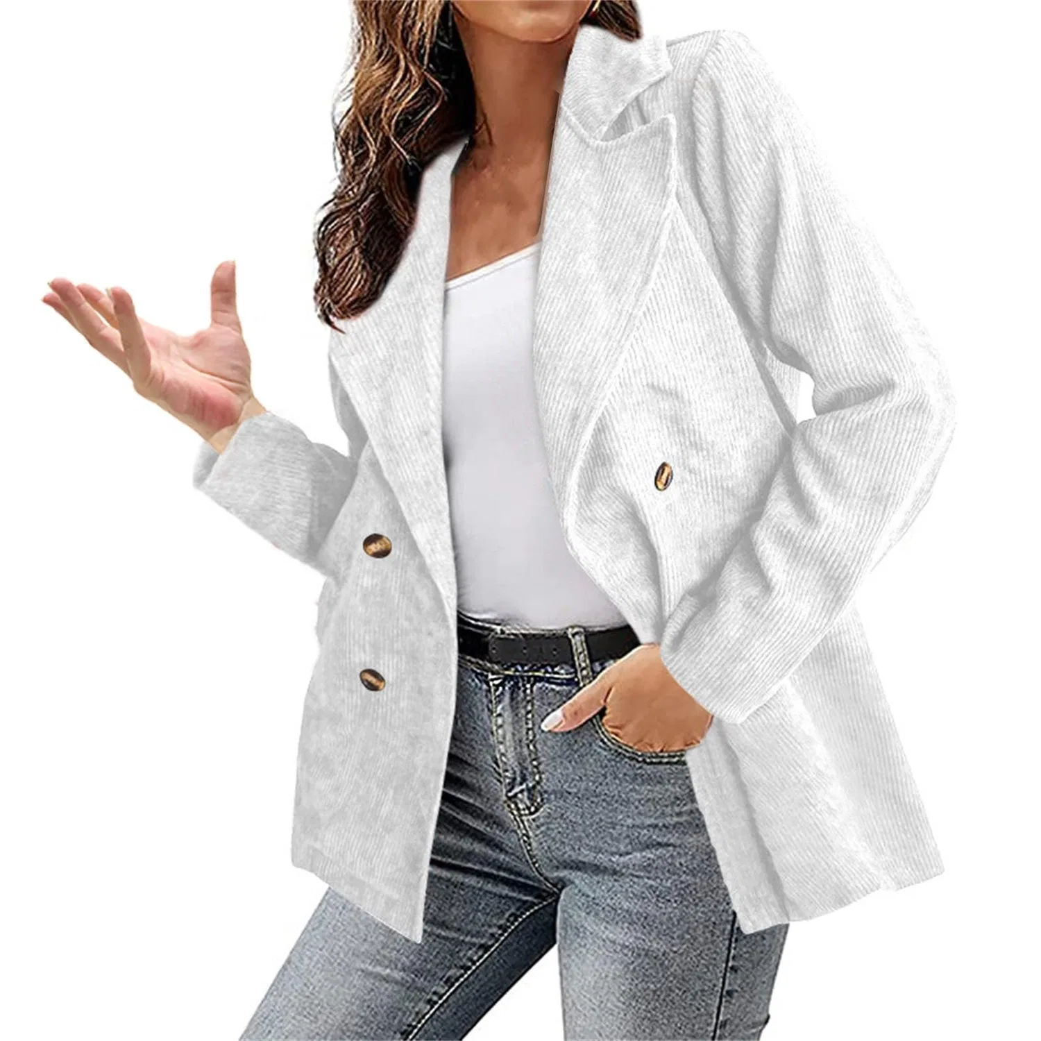 Женское пальто с текстурой Wool Coat, Bianco