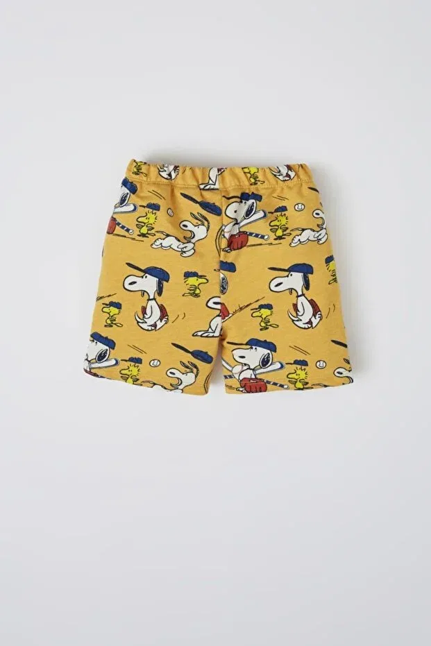 Детские шорты для мальчиков хлопковые Snoopy Defacto, Yellow Yl402 — фото 4