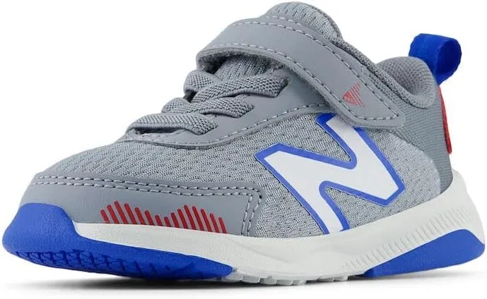 Детские кроссовки для девочек с шнурком-резинкой New Balance, Steel/Team Red/Blue Oasis