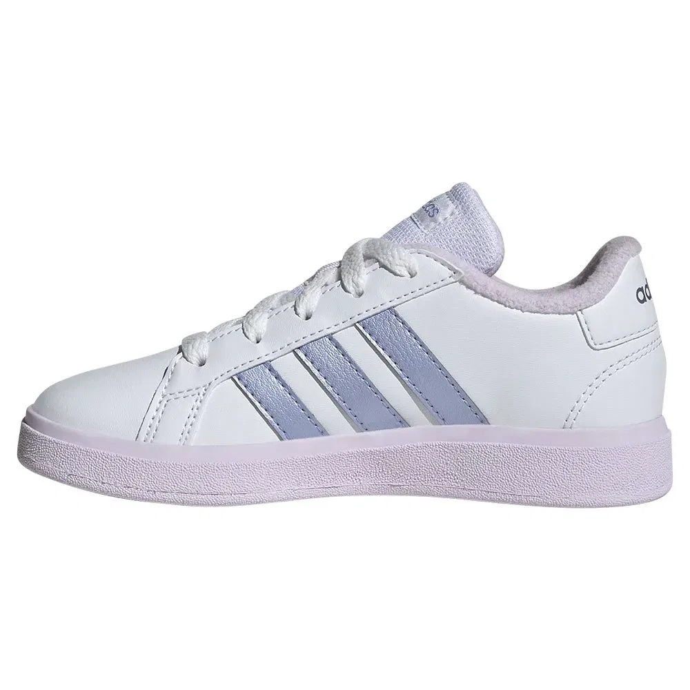 Детские кроссовки для девочек с Cloudfoam Comfort Grand Court 2.0 Adidas, White — фото 3
