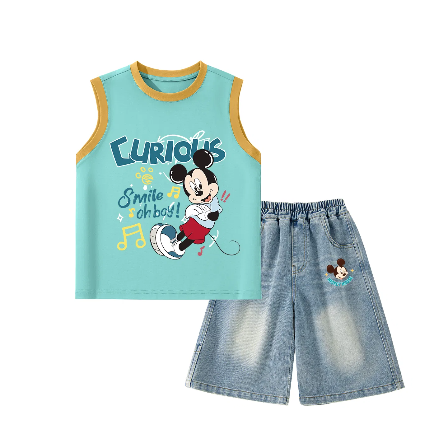 Спортивный костюм для детей Crew Neck Thin Stretch, Disney, Diyunlazy Orange Blue