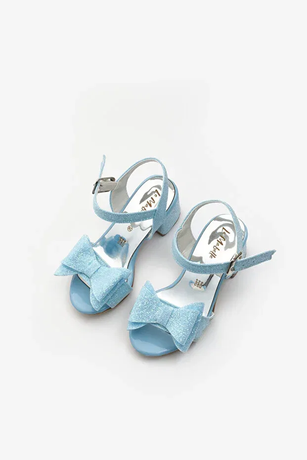Детские туфли для девочек с бантом Le Mabelle, Blue — фото 2