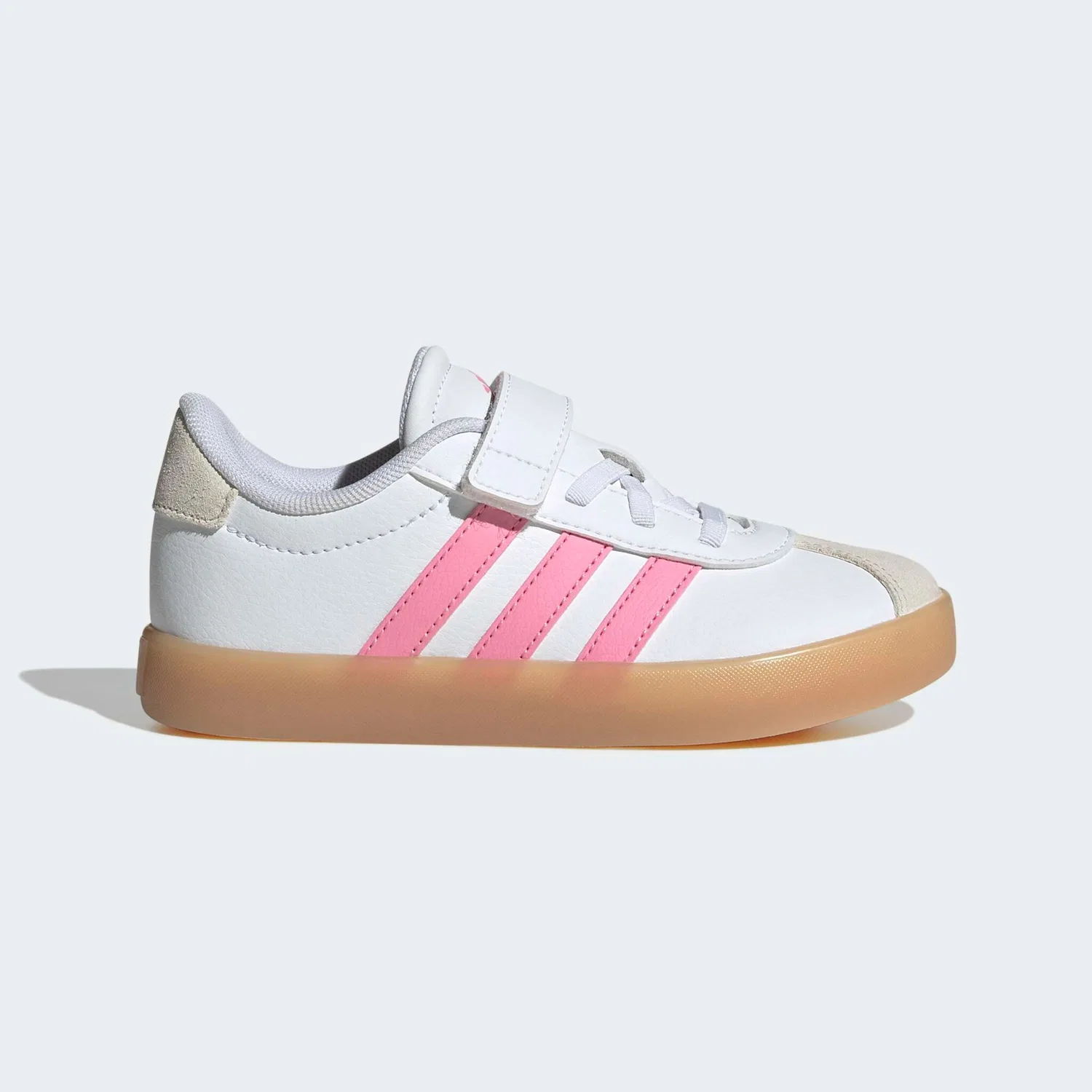 Детские спортивные кроссовки в стиле скейт Adidas Sportswear, Cloud White/Bliss Pink — фото 2