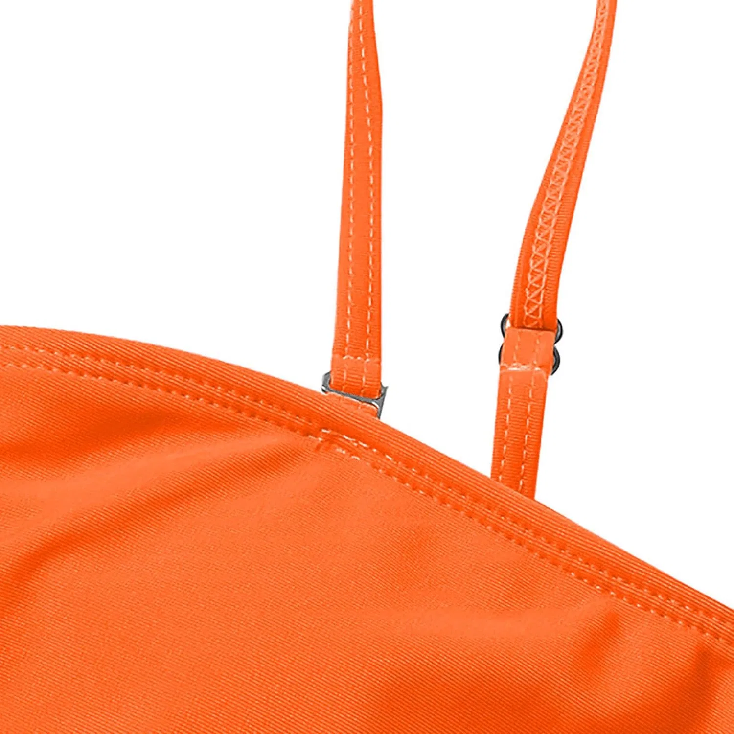 Женский танкини с бандо топом и контролем живота, Orange — фото 4