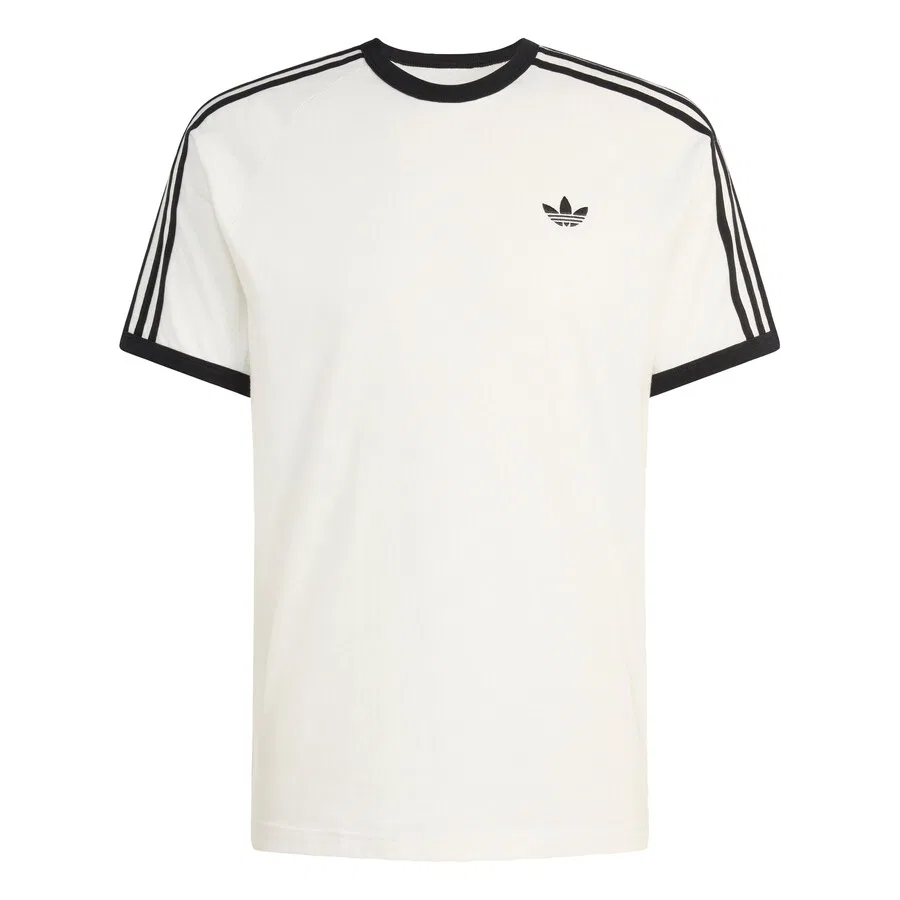 Футболка ADIDAS ORIGINALS «3 полоски» белого цвета