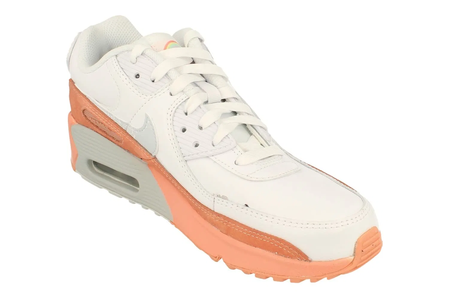 Детские кроссовки для мальчиков с амортизацией Air Max 90 LTR NIKE, White Aura Light Madder's Root — фото 4