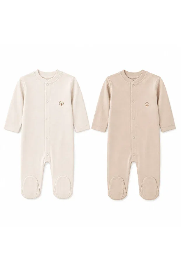 Детский комбинезон для новорожденных хлопковый Basics Fyb, Cream-Beige