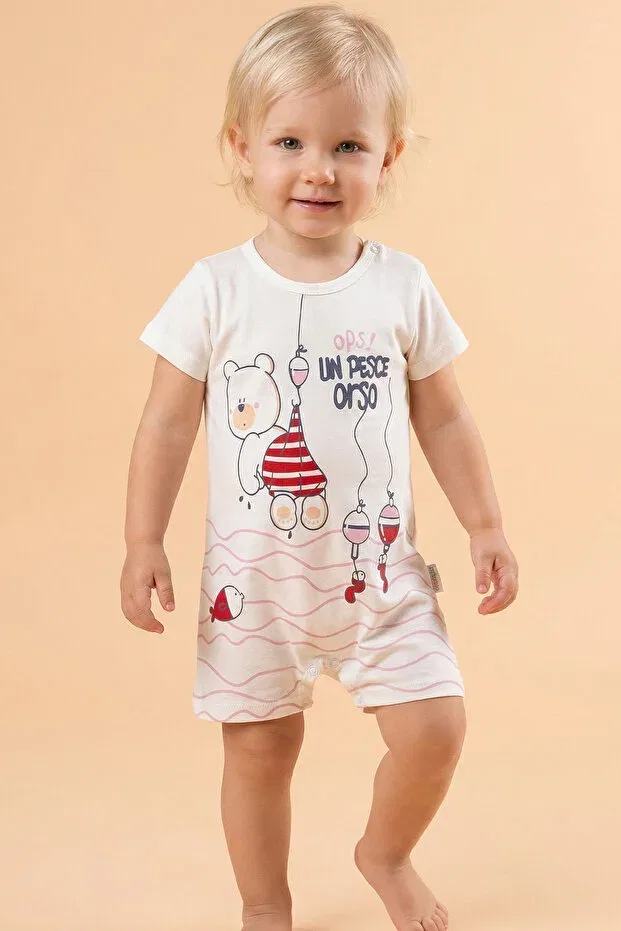 Детский комбинезон для девочек с принтом Tuabella, Girls' Summer Jumpsuit With Fishing Rod Print