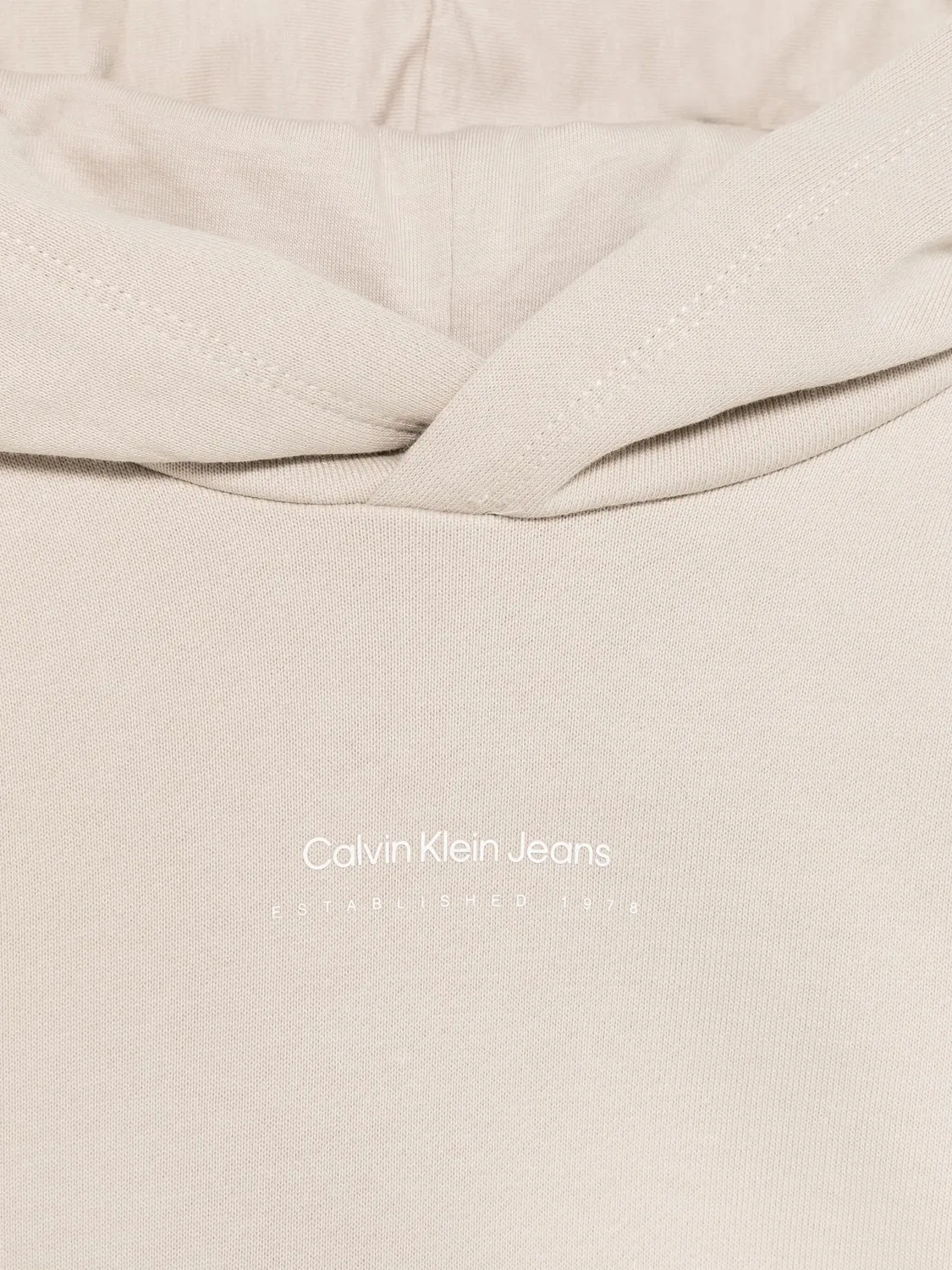 Худи с выпуклым логотипом Calvin Klein, бежевый — фото 2