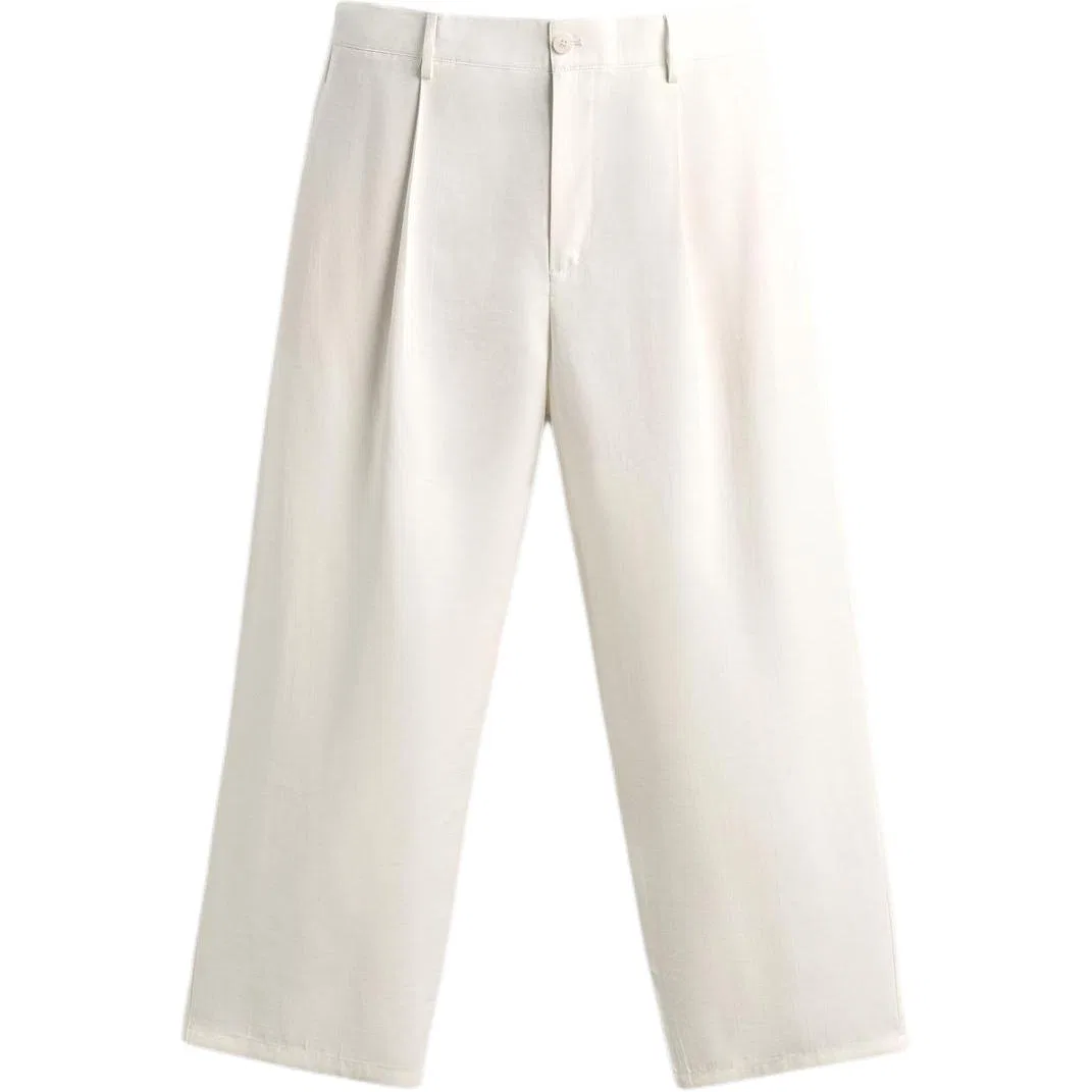 Мужские повседневные брюки прямого кроя Frosted White ZARA, Frosted White