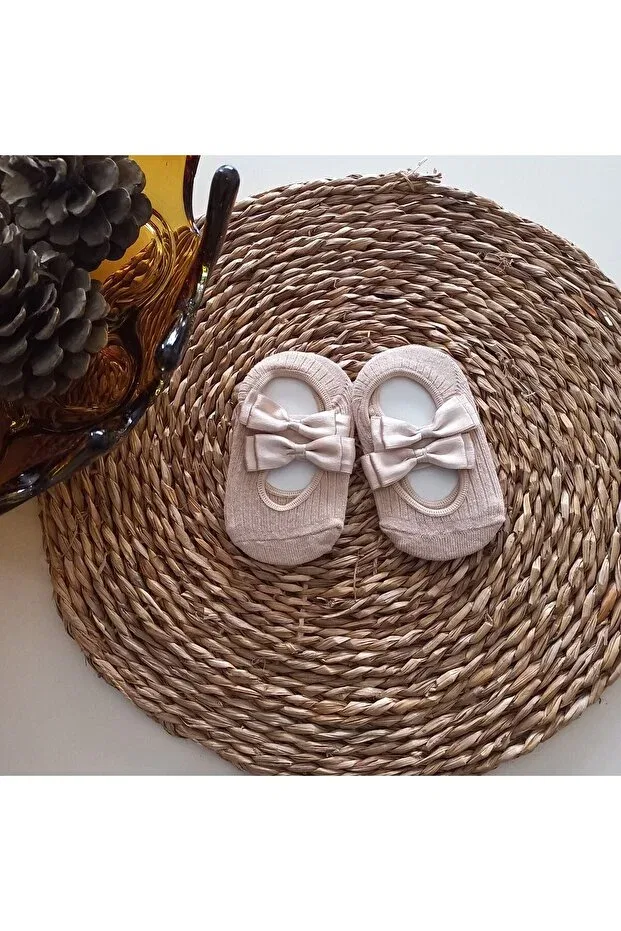 Детские носки для девочек с бантом Babette Socks Mars Baby, Beige
