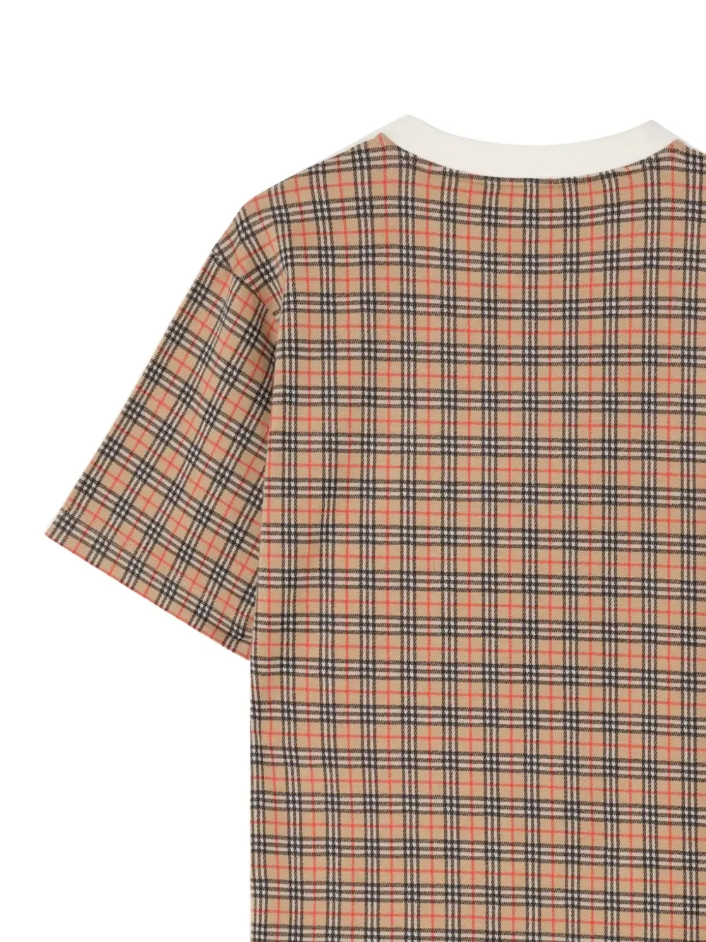 Футболка в клетку Burberry, белый — фото 4