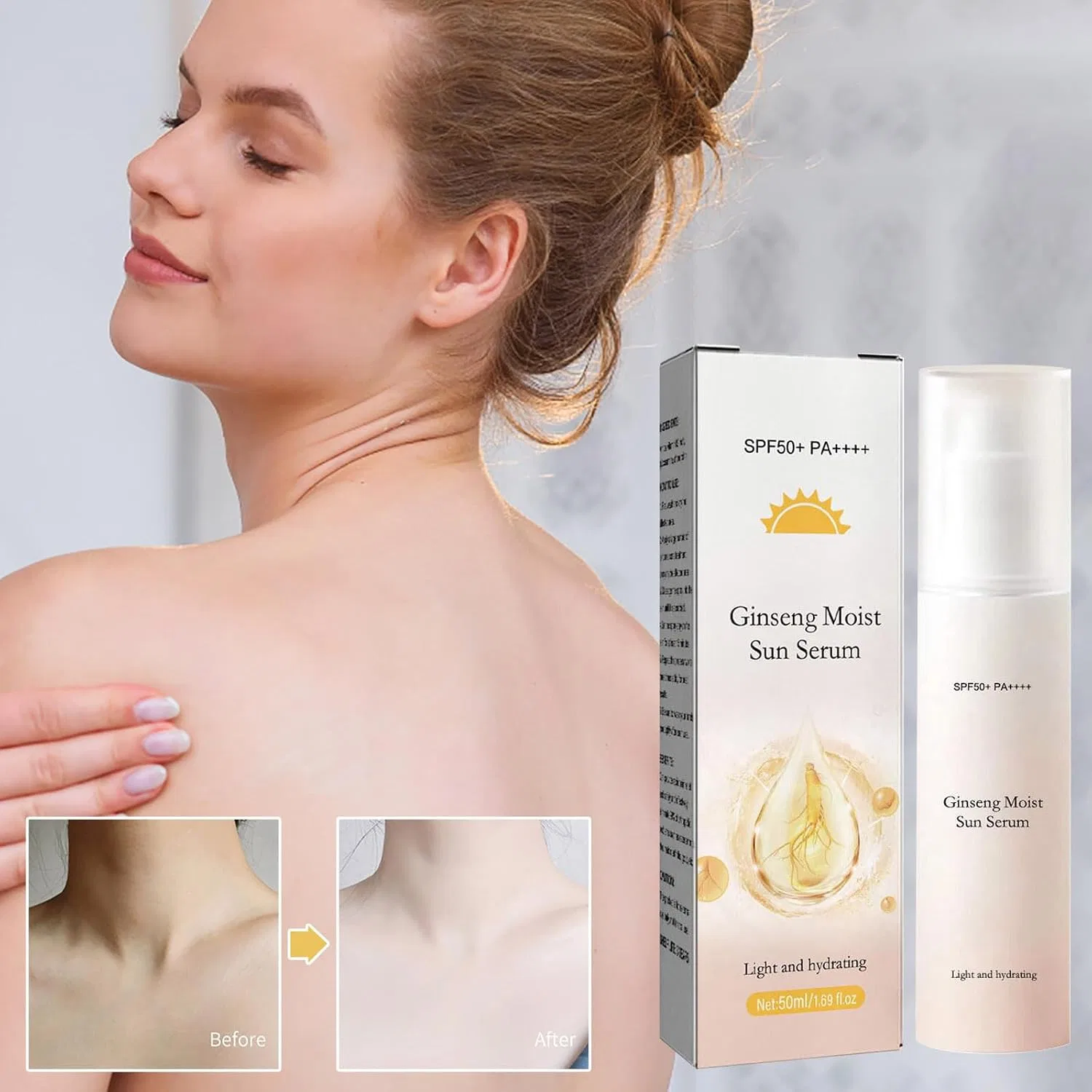 Солнцезащитный сыворотка SPF 50+ с женьшенем, 50 мл Generisch — фото 3