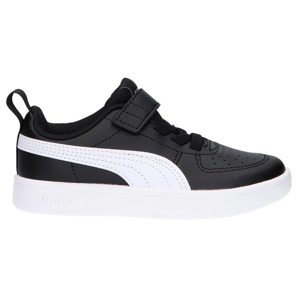 Детские кроссовки для мальчиков с закрытым носком Rickie Ac Ps PUMA, Black White 1