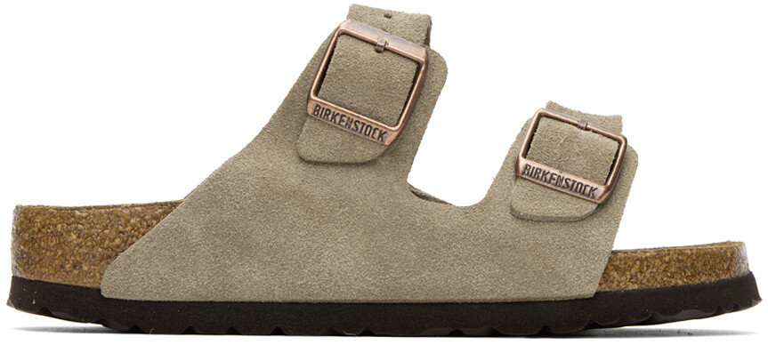 Сандалии Birkenstock Taupe узкие с мягкой стелькой Arizona