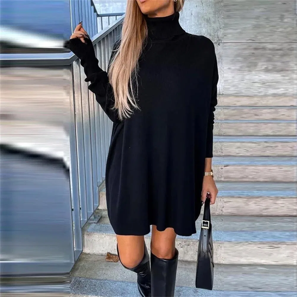 Женское платье свободного кроя с рисунком, Black — фото 3