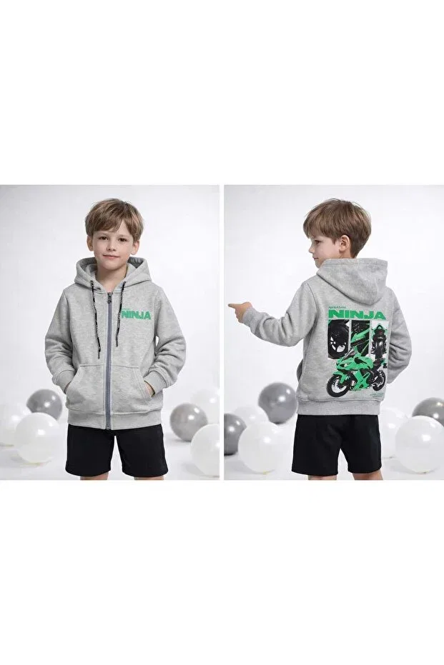 Детский кардиган с капюшоном Yetişkin Tekstil, Gray