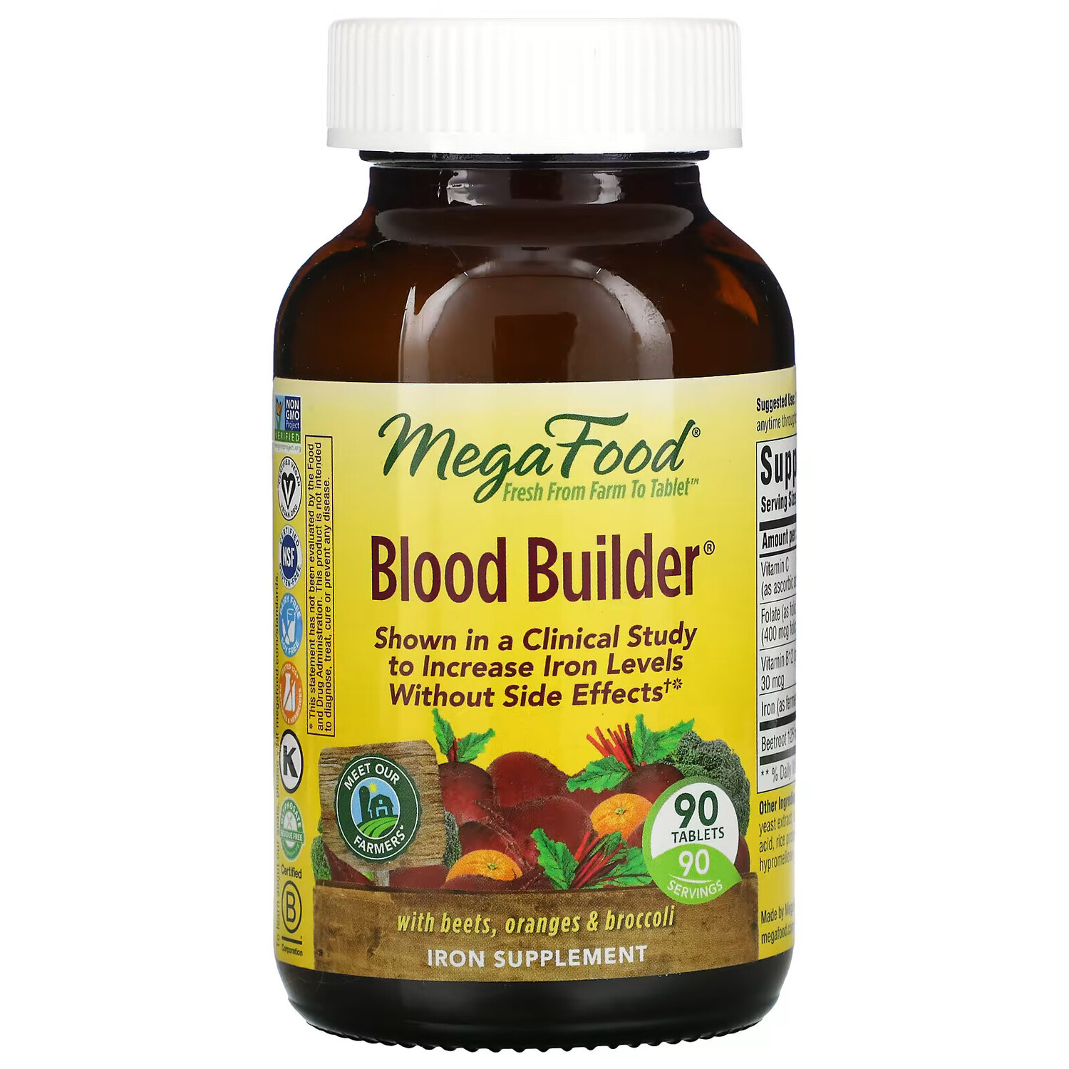 

MegaFood, Blood Builder, 90 таблеток