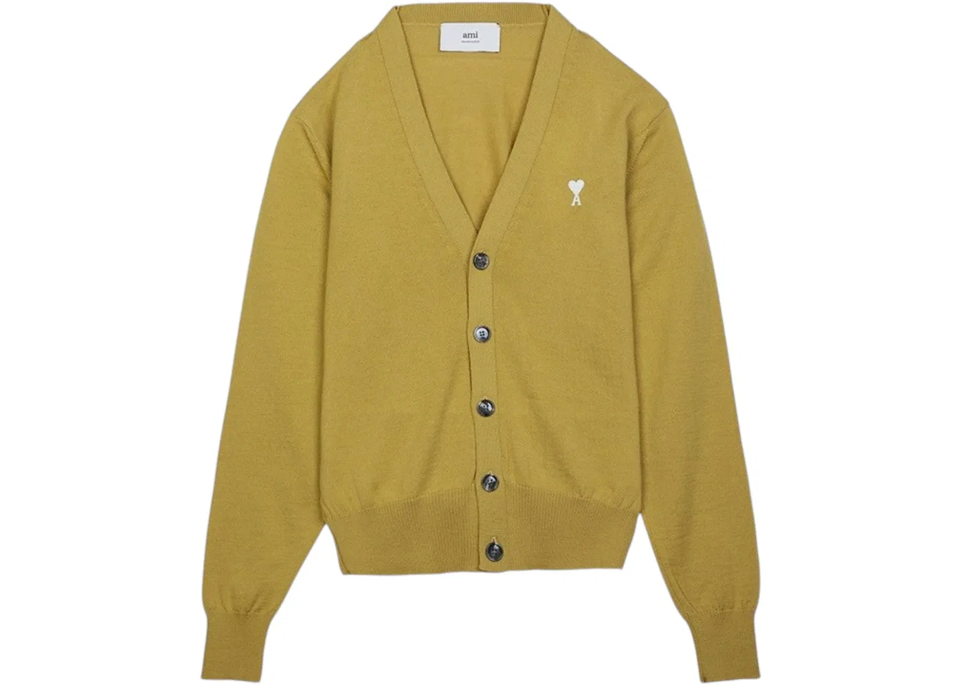 Мужской кардиган с логотипом Cardigan Ami Paris, Olive