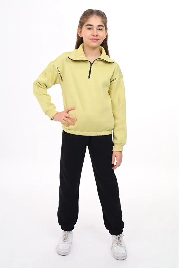 Детский спортивный костюм для девочек с вышивкой Toontoy, Light Green