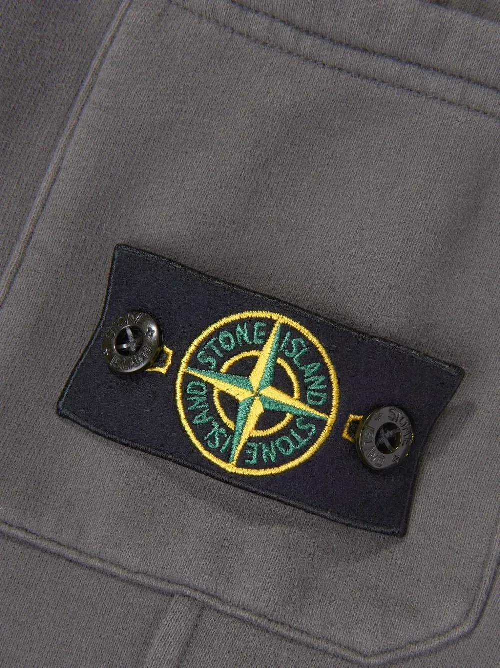 Спортивные брюки с нашивкой в виде компаса Stone Island Junior, серый — фото 4