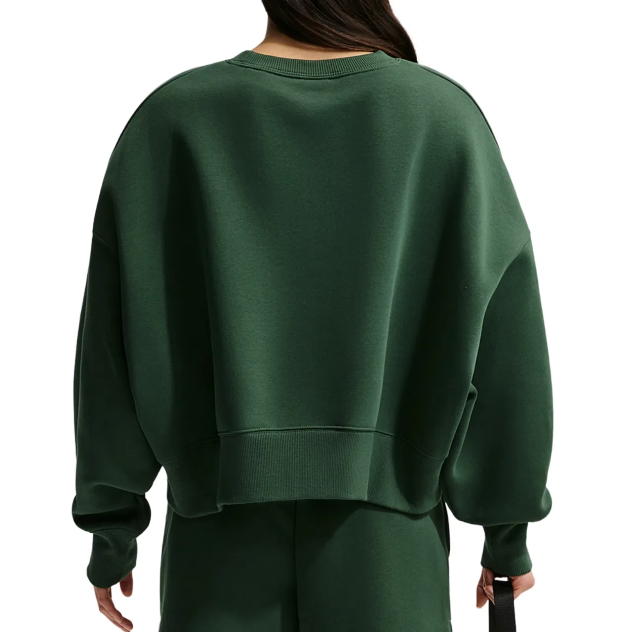 Женская толстовка Nike NSW Style Fleece Crew OOS, цвет Fir/Sail — фото 2