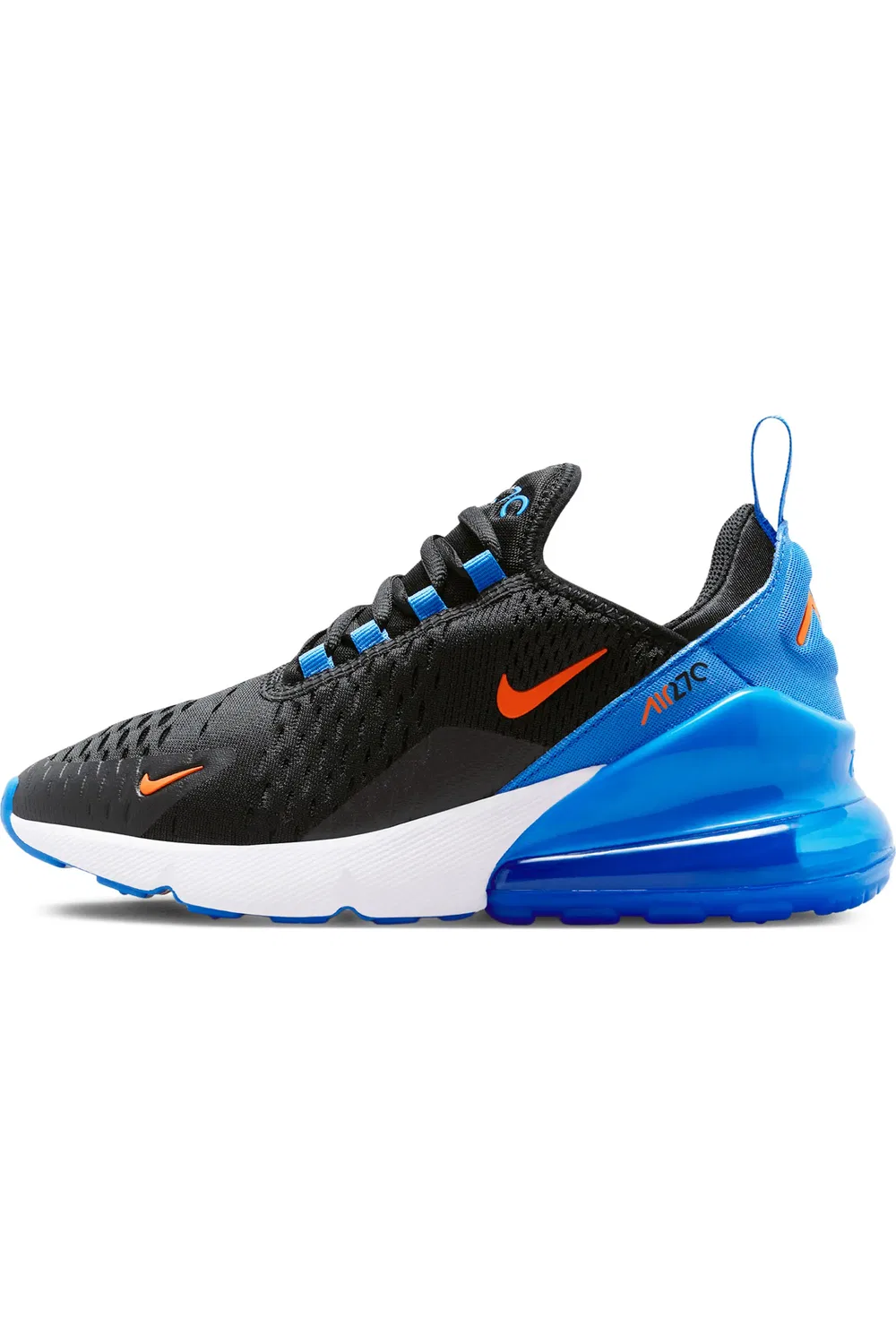Детские кроссовки с амортизацией Air Max 270 Nike, Black/Blue/White/Orange — фото 2