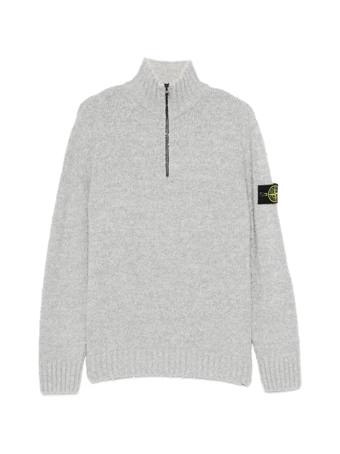 Stone Island Свитер с короткой молнией серый