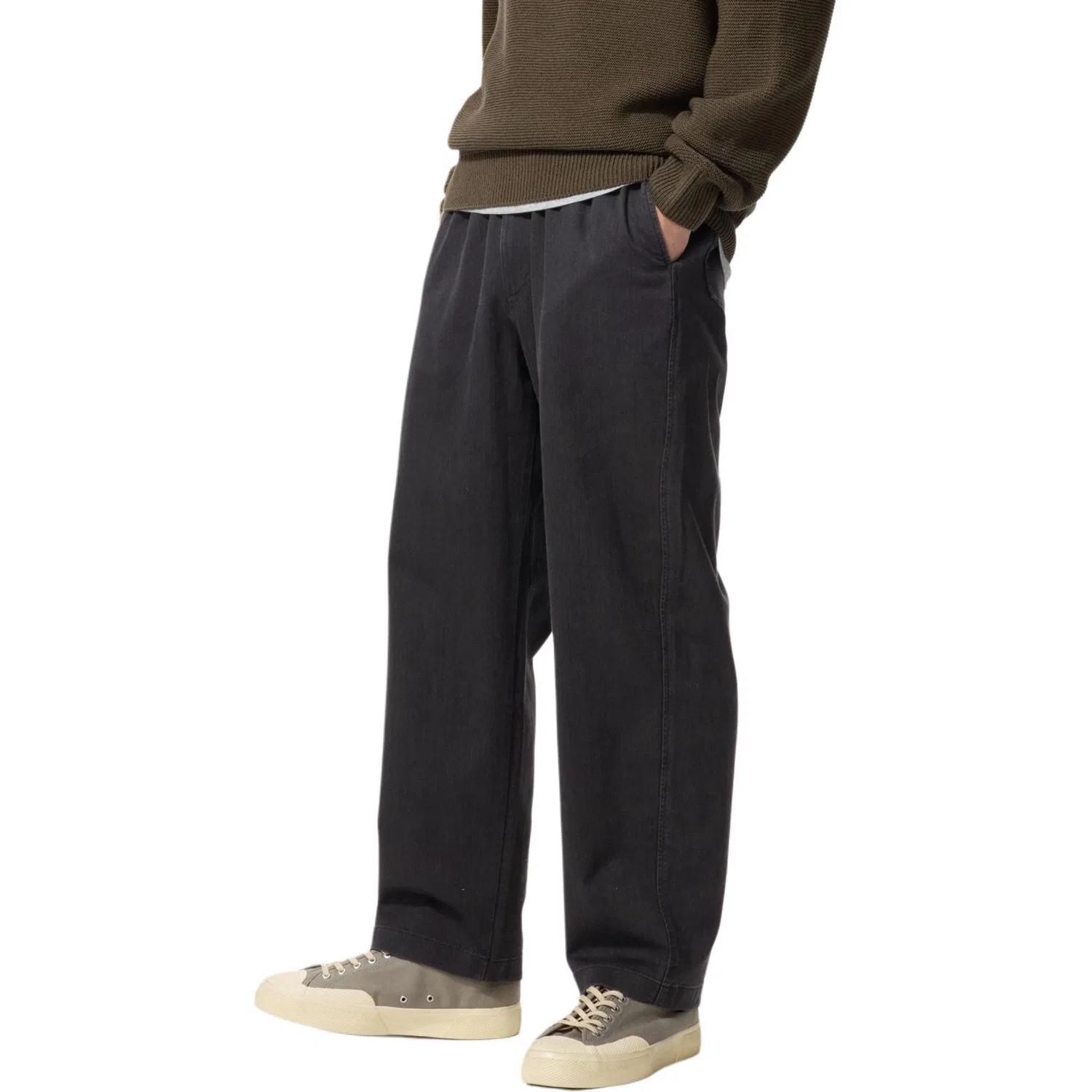 Джинсы зауженные серые UNIQLO, Gray