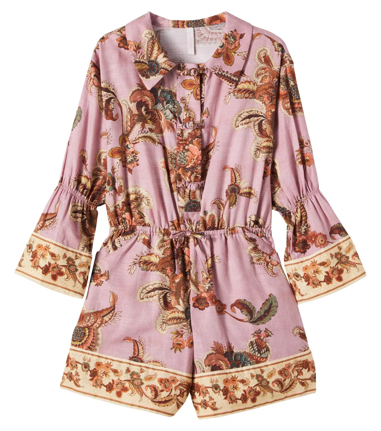 Комбинезон с цветочным принтом Aster, Zimmermann Kids, фиолетовый