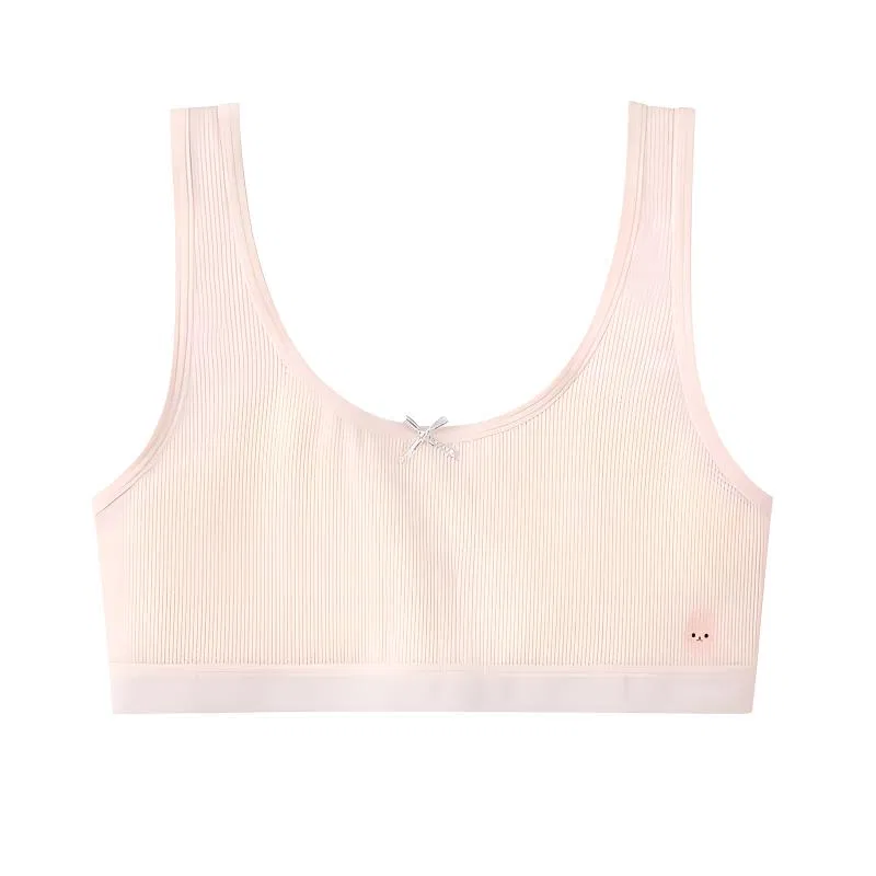 Детский топ-бралетт Hodo Grade School Bandeaus, Bras & Training Bras Moderate Red bean, Light Pink