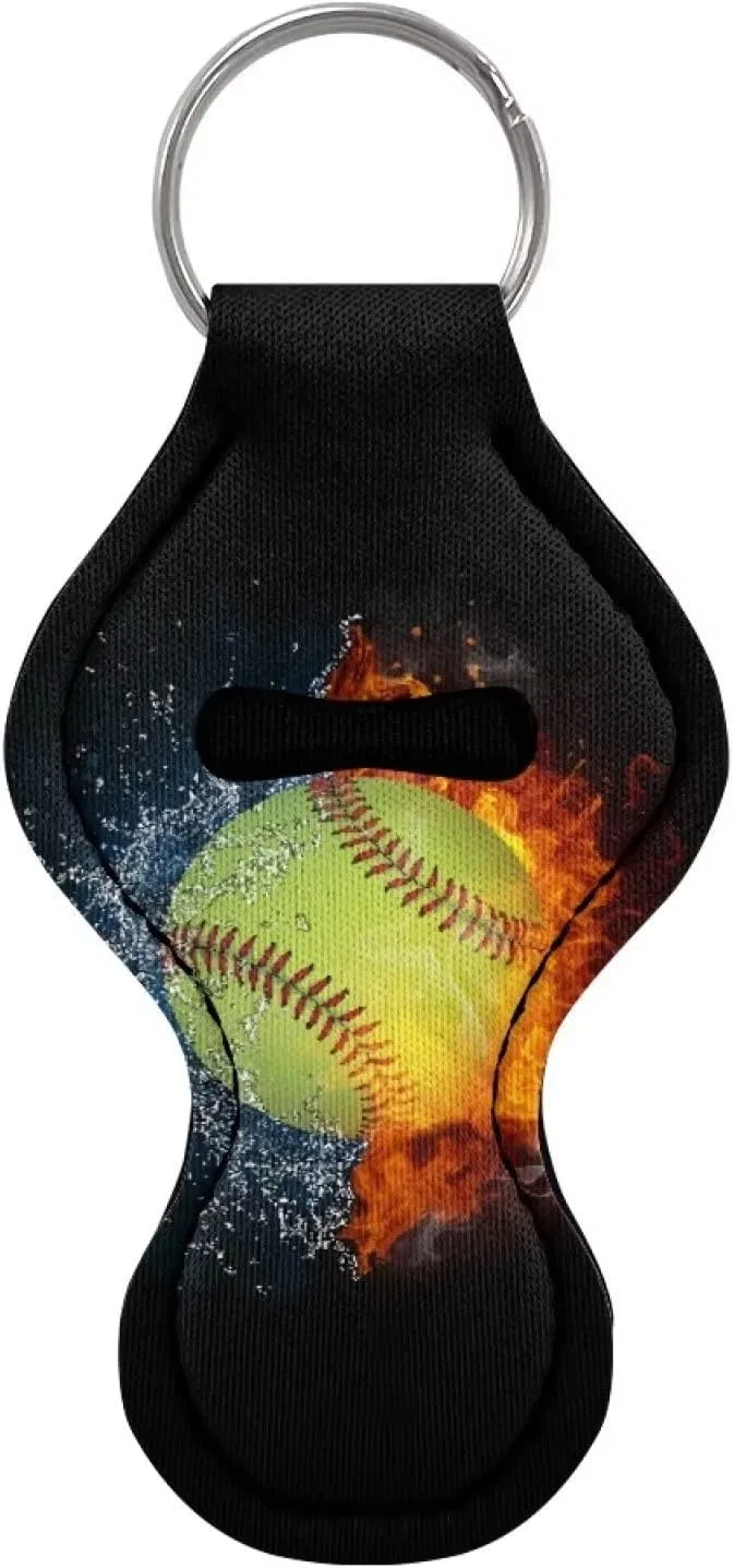 Чехол для бальзама для губ, Poceacles, Baseball Water And Fire