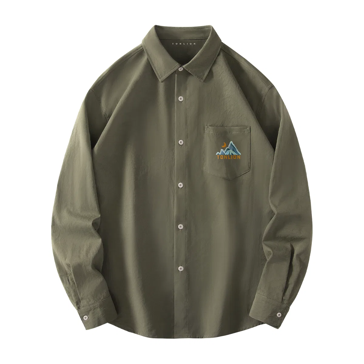 Детская рубашка с воротником-стойкой Tonlion, Цвет (Military Green)