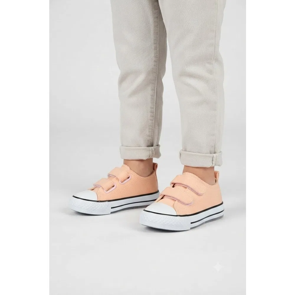 Детские кроссовки из льна с подсветкой на липучках, Unisex Vicco
