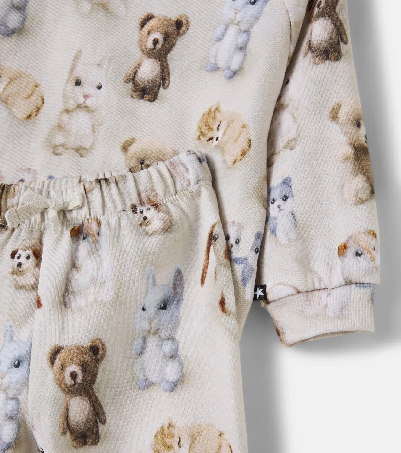 Комплект из свитшота и спортивных штанов из органического хлопка Felted Friends Molo, мультиколор — фото 4
