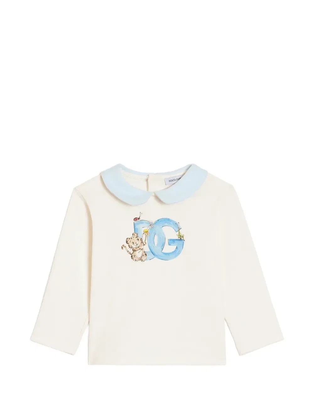 Футболка Интерлок с логотипом Dolce & Gabbana Kids, бежевый