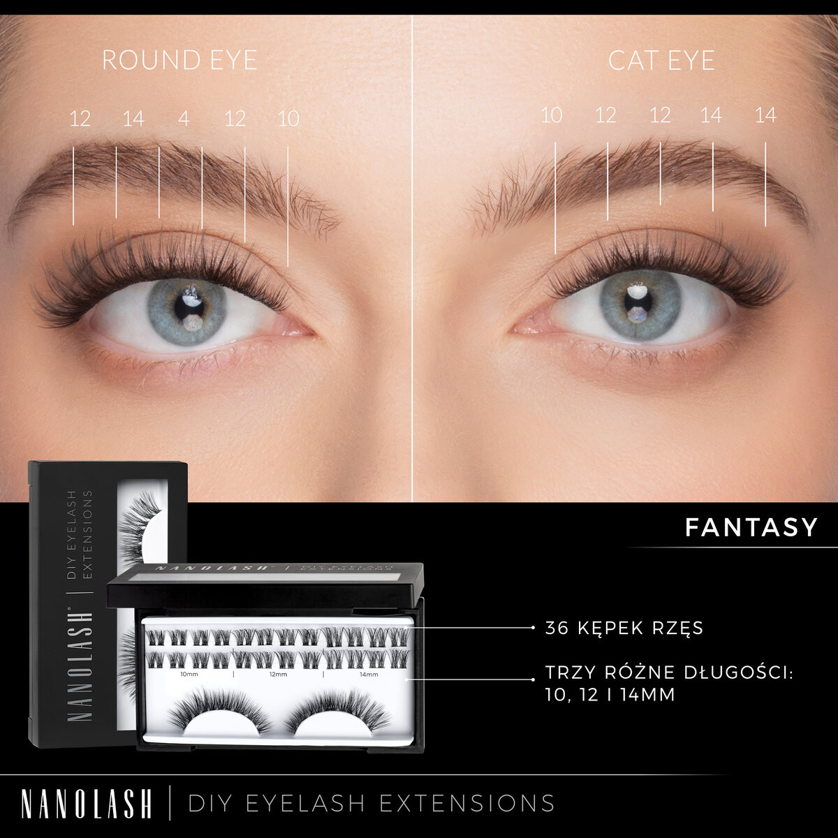 Набор для склеивания ресниц Nanolash FANTASY - ресницы для самостоятельного нанесения — фото 4