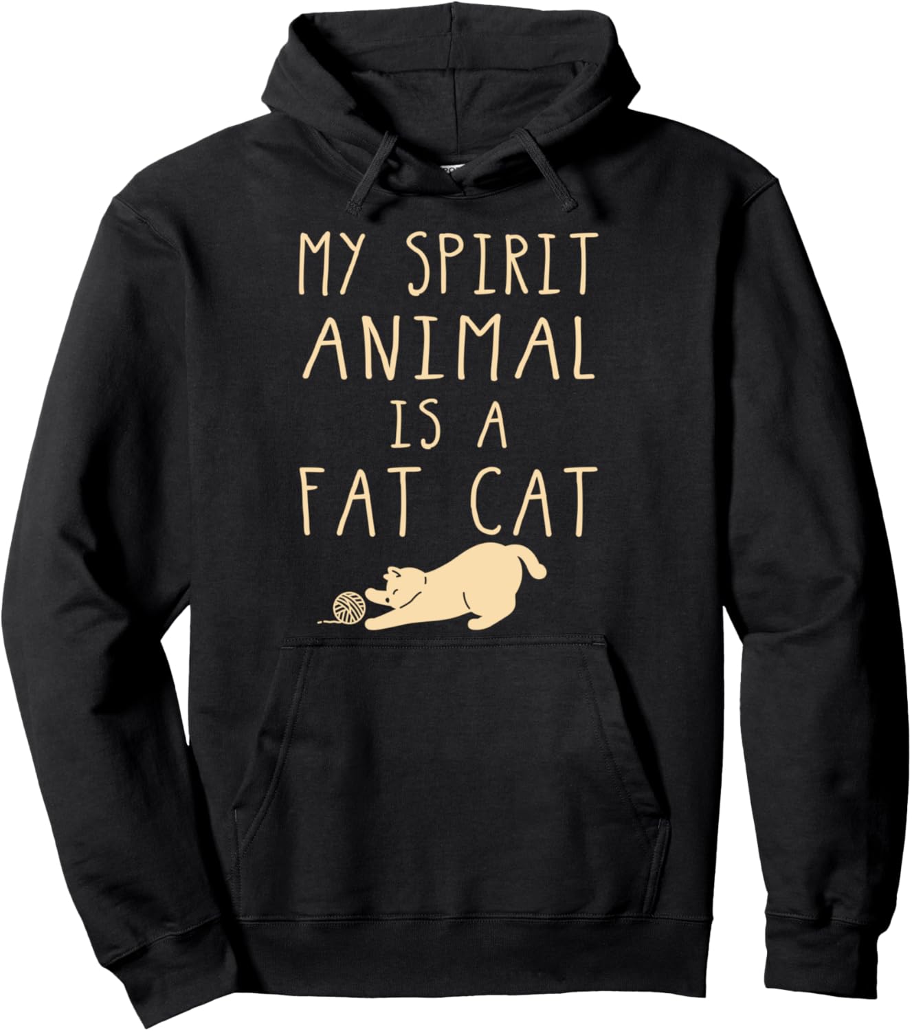

Худи Soul Animal Fat Cat Chonk Pussycat Animal Owner Pussycat Kitten Kitty Pet Gift, черный