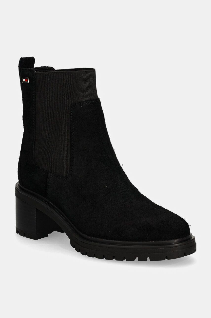 

Замшевые ботинки челси Tommy Hilfiger FLAG MID HEEL SUEDE CHELSEA, черный
