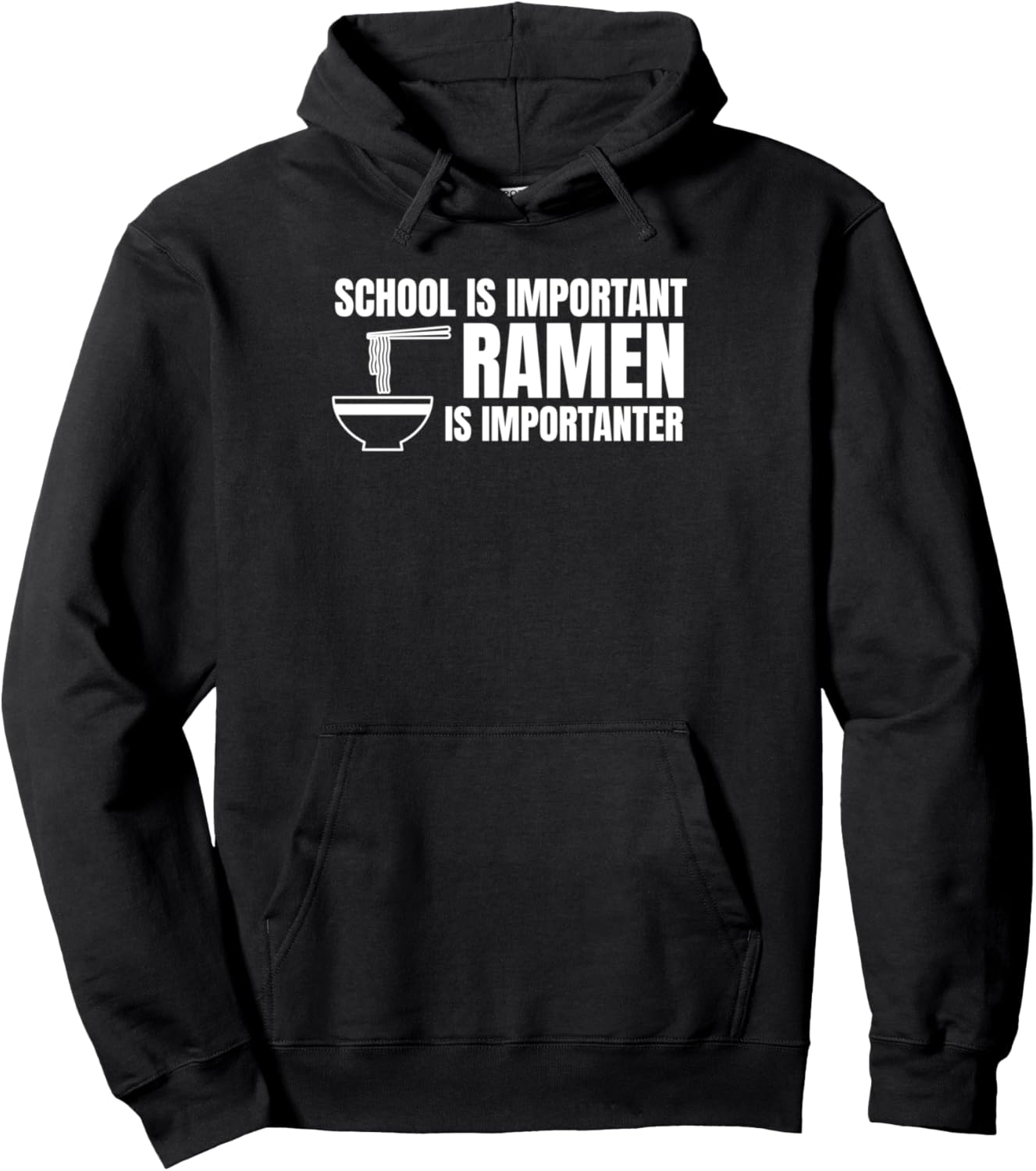 

Школа важна. Рамен важен. Толстовка с надписью Товары для любителей рамена Humor South Korea & Ramen Merchandise Gift Ideas, черный