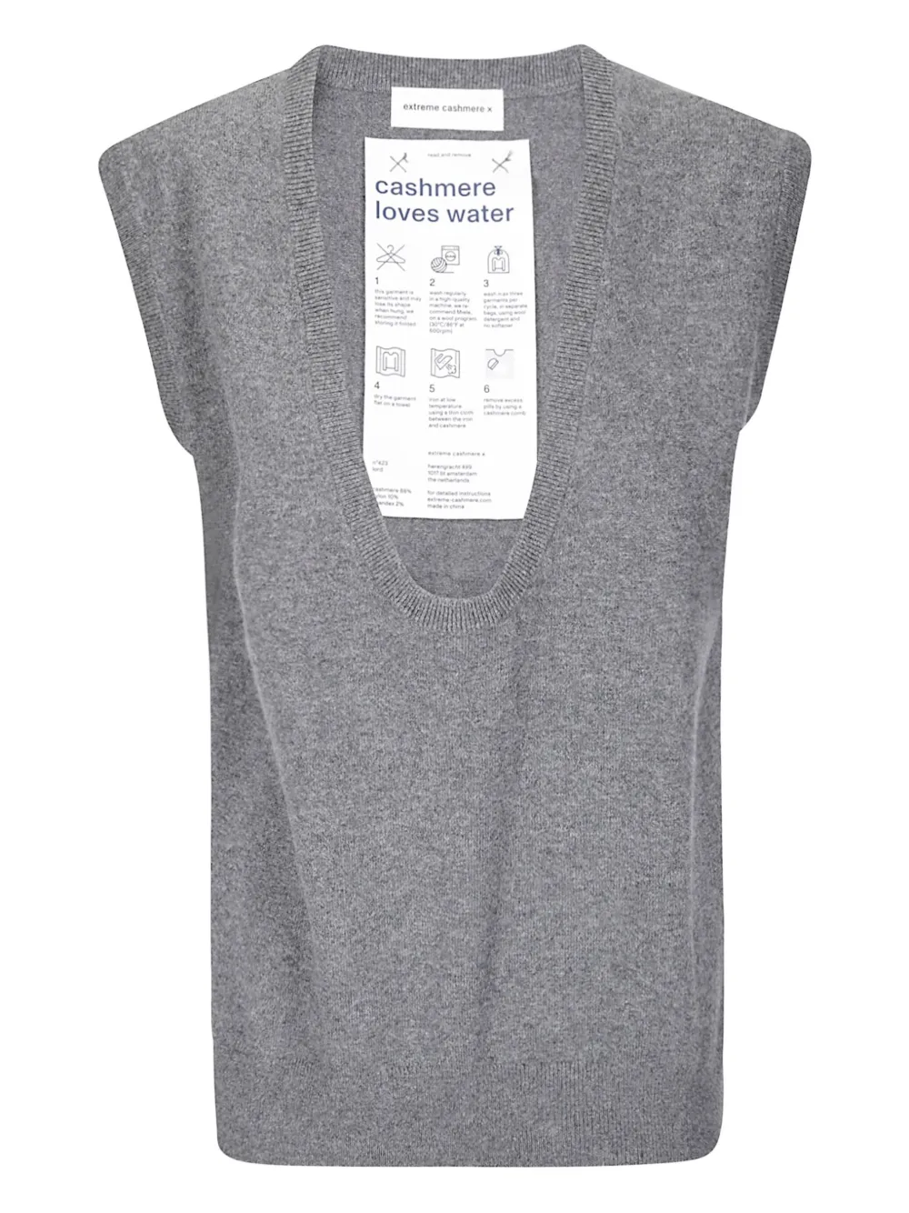 

423 кашемировый жилет extreme cashmere, серый