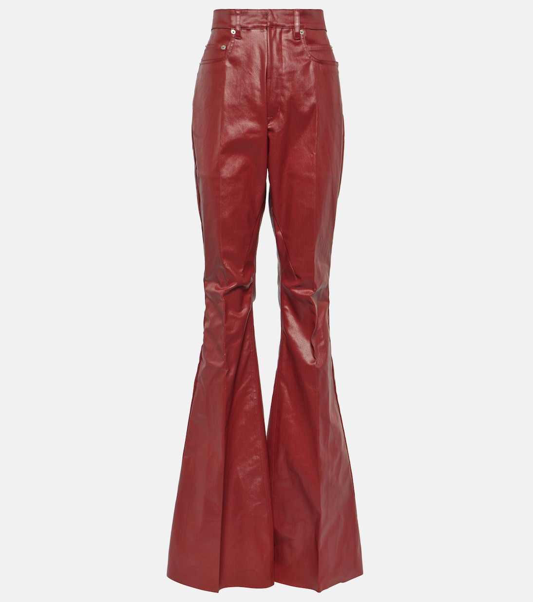 

Джинсы Bolan с высокой талией и покрытием Rick Owens, Cardinal Red