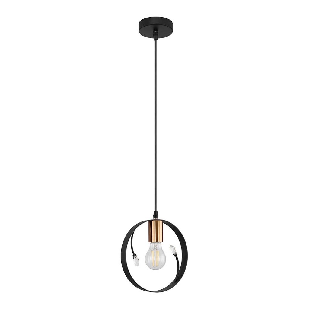 

Хрустальный подвесной светильник RGB LED, кольцевой дизайн, В 150 см, VIGO etc-shop, черный