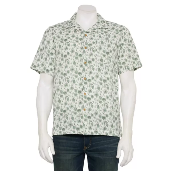 

Мужская рубашка сирсакер с коротким рукавом Tricots St Raphael, цвет green print