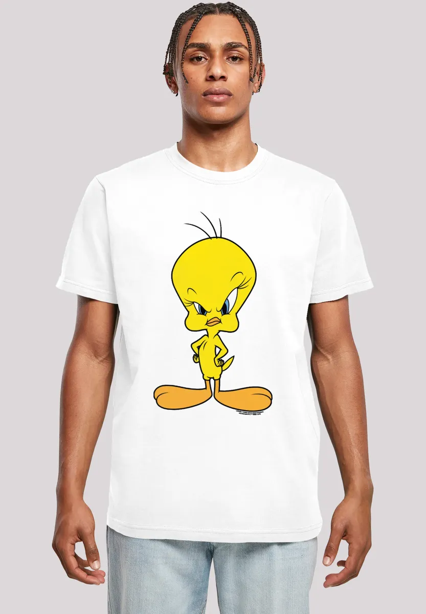 

Футболка F4NT4STIC "Looney Tunes Angry Tweety", мужская, премиум-мерч, стандартного кроя, базовая, с принтом, белый