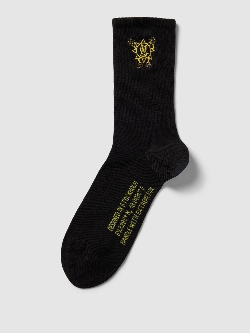 

Носки с узорчатой ​​вышивкой модель «Приветствие» Happy Socks, черный