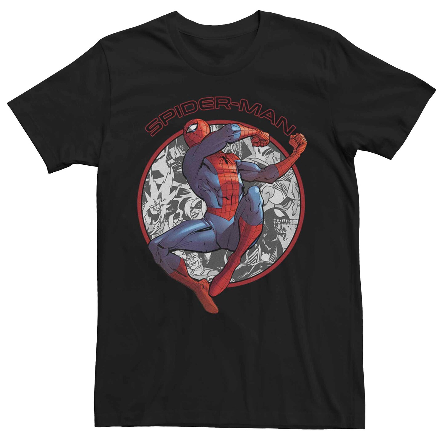 

Мужская футболка Marvel Spider-Man в форме круга Licensed Character